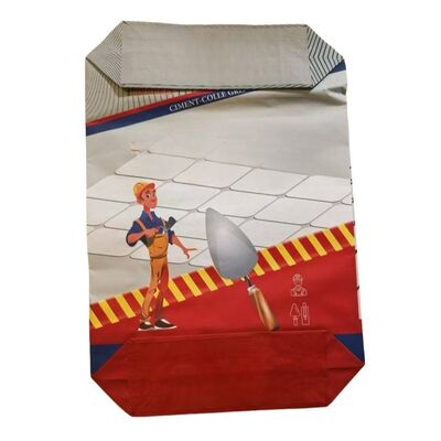 qualità  20kg 25kg 40kg 2 Ply Paper Bags / Kraft Paper Cement Bags With Adhesive Powder fabbrica