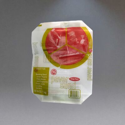 qualità  Labyrinth breathable Heavy Duty PE Valve Bags with Center Seam for 50LB 22.7kg Paver Sand fabbrica