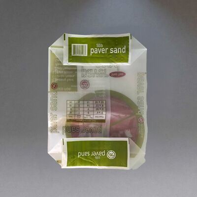 qualità  Labyrinth breathable Heavy Duty PE Valve Bags with Center Seam for 50LB 22.7kg Paver Sand fabbrica