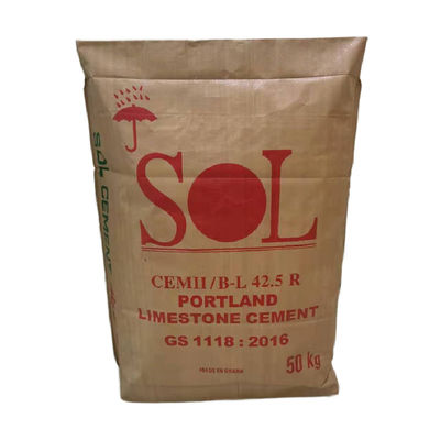 Sacchetti di cemento con valvola in tessuto PP Contenitore per imballaggio in polvere di gesso in polipropilene da 25 kg 50 kg