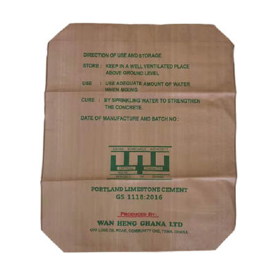 Sacchetti di cemento con valvola in tessuto PP Contenitore per imballaggio in polvere di gesso in polipropilene da 25 kg 50 kg