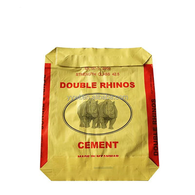 25KG 40KG 50KG pp cementano la borsa inferiore del sacco della valvola delle borse dell'annuncio del blocchetto vuoto della stella
