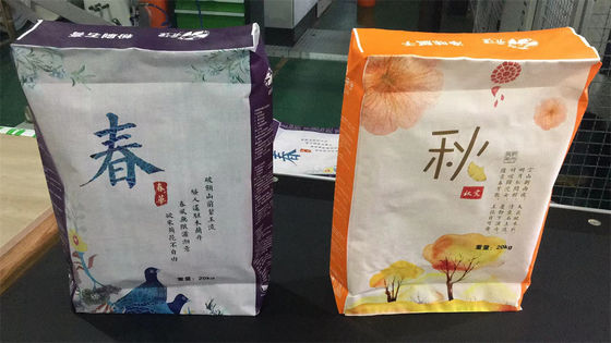 La stella BOPP dell'annuncio ha laminato la borsa inferiore tessuta pp 40KG 50KG del blocchetto di plastica del cemento delle borse