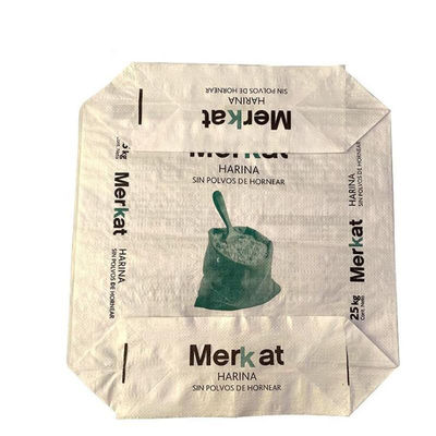 Borsa inferiore tessuta polipropilene del blocchetto del sacco 25KG 40KG 50KG del cemento pp