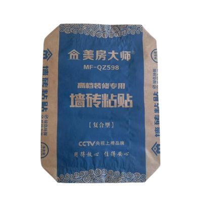 Cementi i sacchi di carta impermeabili dei sacchi di carta 20kg Multiwall Kraft di 2 pieghe laminati