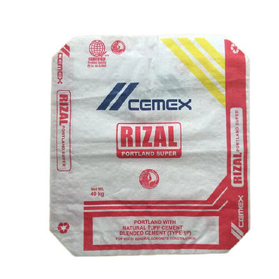 Il cemento tessuto insacca le borse su ordinazione ISO14001 del polipropilene di 50KG 40KG 25KG