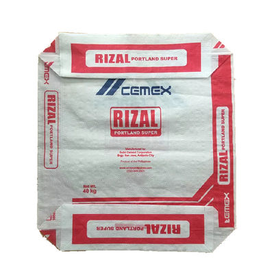 Il cemento tessuto insacca le borse su ordinazione ISO14001 del polipropilene di 50KG 40KG 25KG