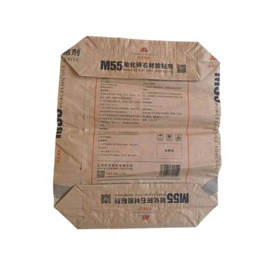 Multiwall sacchi della carta di 2 pieghe impermeabilizza la borsa concreta 20kg ISO9001 con adesivo