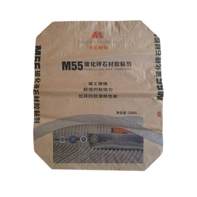 Multiwall sacchi della carta di 2 pieghe impermeabilizza la borsa concreta 20kg ISO9001 con adesivo