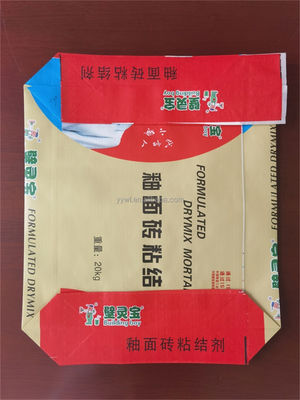 25KG 40KG 50KG ha stampato le borse tessute BOPP blocca il sacco inferiore della valvola del cemento