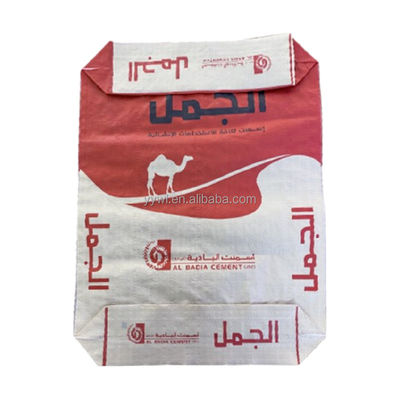 2 strati 90GSM Sacchetti di imballaggio in cemento di carta 50kg Bottom di blocco personalizzato