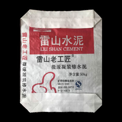 Sacchetti di valvole tessuti in PP a colori Kraft con fondo a blocchi per imballaggi di cemento