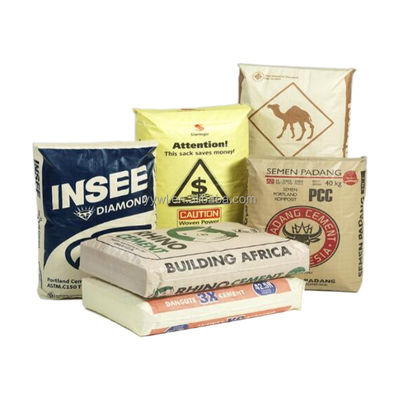 Imballaggio di materiali da costruzione auto-chiudibili Sacchetto di cemento in PP con imballaggio a valvola