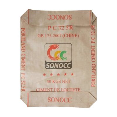 25 KG 40 KG 50 KG PP sacchetto tessuto vuoto PP sacchetto di cemento blocco fondo con valvola