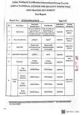 Sacco di laminazione Bopp tessuto 20kg 25kg 40kg