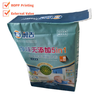Polipropilene di plastica tipo 35x46x10cm 86GSM sacchetto di valvola in PP tessuto con stampa Bopp di lusso