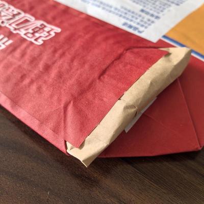 Sacchi valvola multistrato in carta personalizzata con logo, 3 strati, 80 g/m², con 1 strato di film per adesivo per piastrelle a secco da 20 kg