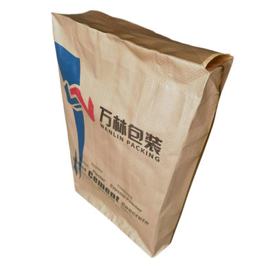 Sottoforma stampata resistente all'umidità Sacchetti di cemento tessuto in PP 20 KG 25 KG 40 KG 50 KG Imballaggio