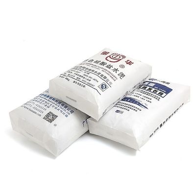 Sacchi in cemento PP con valvola ecologica in polipropilene, fondo a blocco da 50 kg, confezione AD STAR