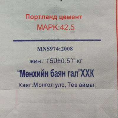 Sacchi valvola in cemento tessuti in PP con stampa offset a prova di umidità