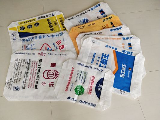Sacchi di cemento con valvola in PP da 80GSM laminati con stampa multicolore 20-50kg