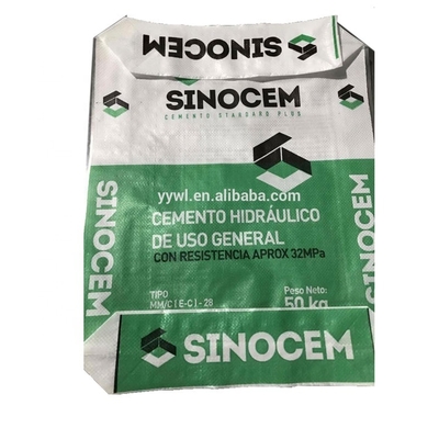 Sacco valvola in tessuto PP per cemento 25KG 50KG resistente all'umidità ISO9001