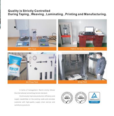 Sacco valvola per cemento PP 50KG resistente all'umidità certificato ISO