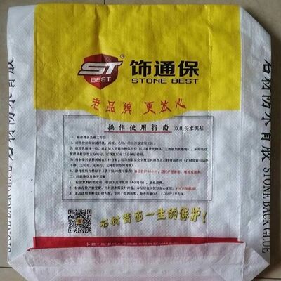 Baglio di valvola laminato in PP resistente all'umidità per 20 kg 25 kg 30 kg Colla di retro di pietra a miscela secca