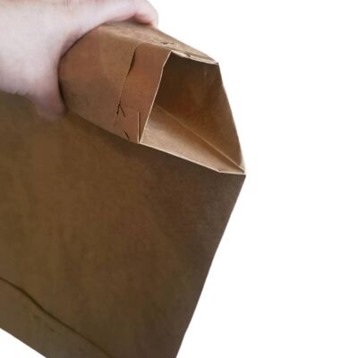 Sacco valvola in carta a 2 strati da 90GSM con fondo quadro per sacchi da imballaggio di cemento da 50 kg