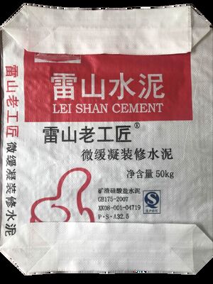 AD Star PPW Sacchetto di cemento laminato da 50 kg, con fondo quadrato rivestito, sacchetto di valvole in plastica tessuta