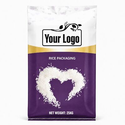 Sacchetto di riso 5kg 10kg 15kg 25kg a prova di umidità Bopp laminato PP sacchi tessuti lato a soffietto per farina riso mangime e agricoltura